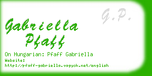 gabriella pfaff business card